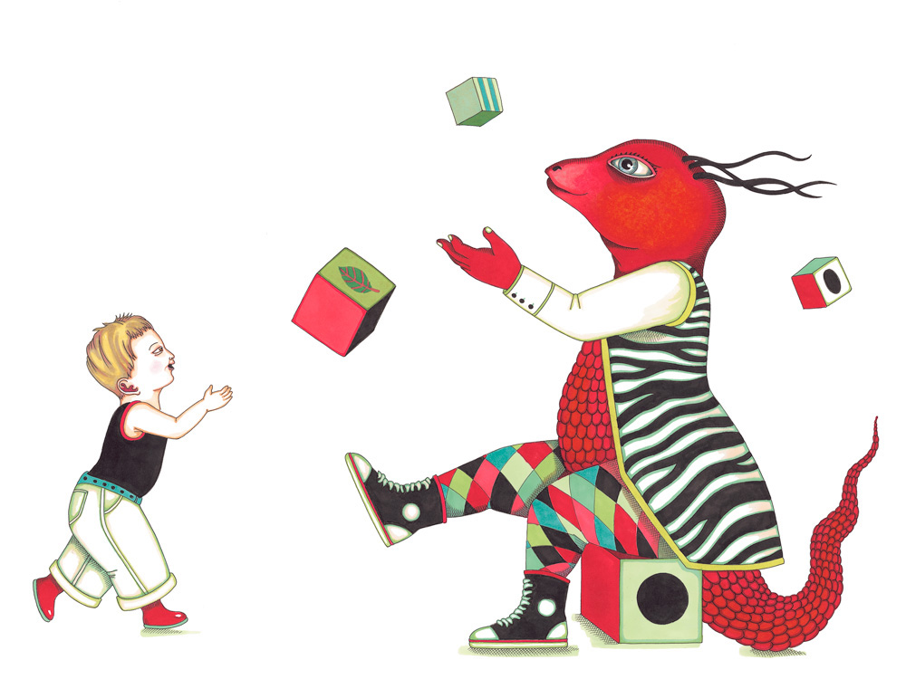 05_p12-13 - Illustrations du livre Tout va bien Merlin_Thierry Magnier_2009